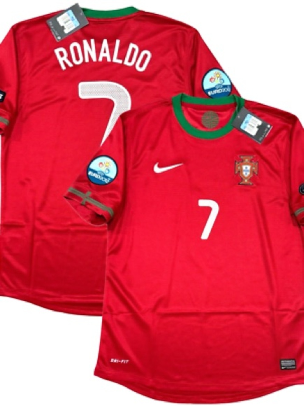 Nike Ronaldo Retro Red and Green Portugal #7 Soccer Jersey